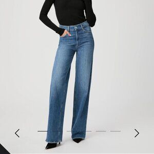 Paige Sasha Wide Leg Jean Stefania Distressed, Size 28